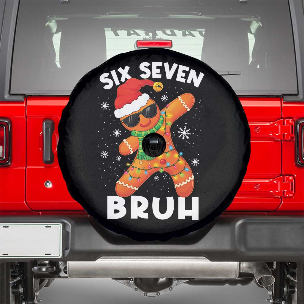 67 Christmas Six Seven Bruh Gingerbread Spare Tire Cover Funny Six Seven Meme Boys TS10 Black Print Your Wear