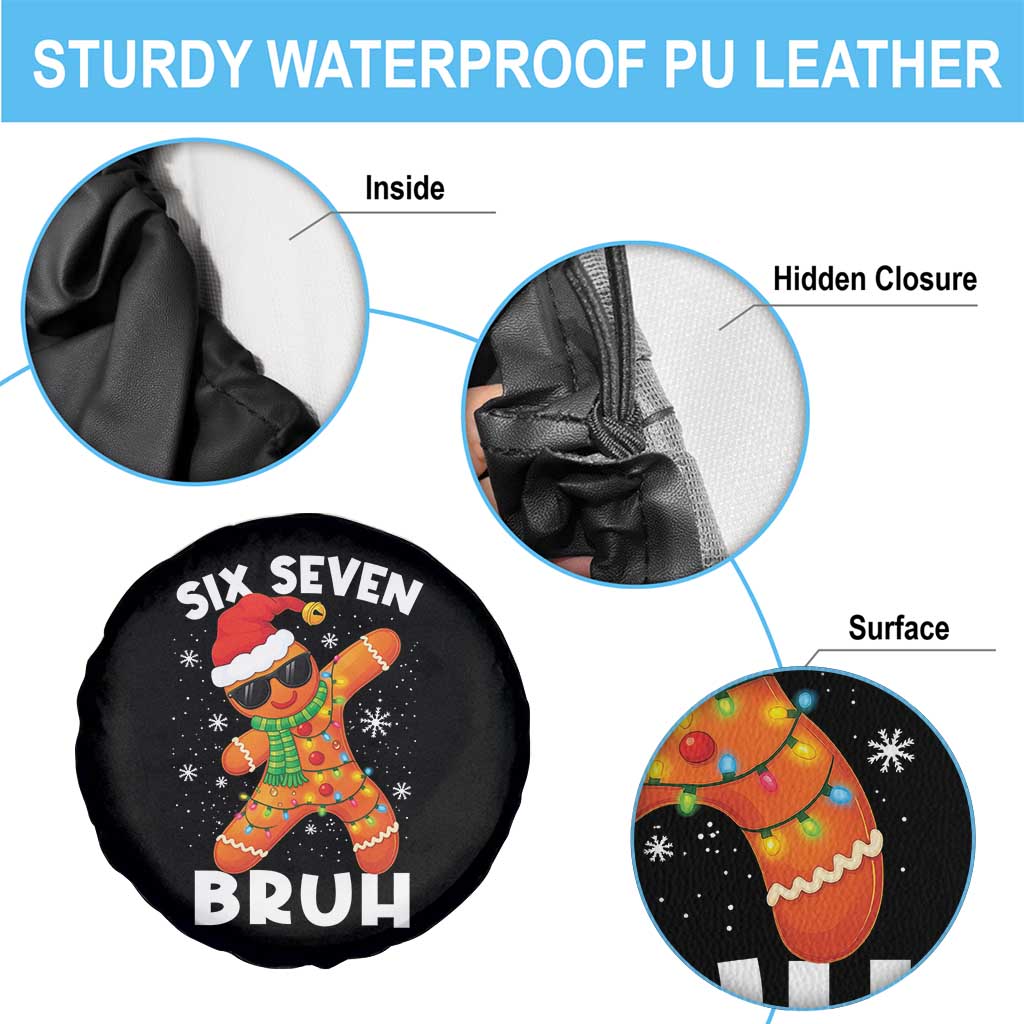 67 Christmas Six Seven Bruh Gingerbread Spare Tire Cover Funny Six Seven Meme Boys TS10 Print Your Wear
