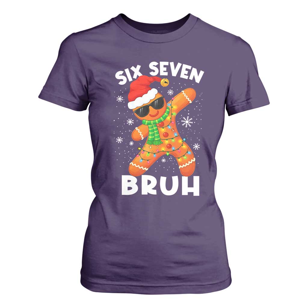 67 Christmas Six Seven Bruh Gingerbread T Shirt For Women Funny Six Seven Meme Boys TS10 Purple Print Your Wear