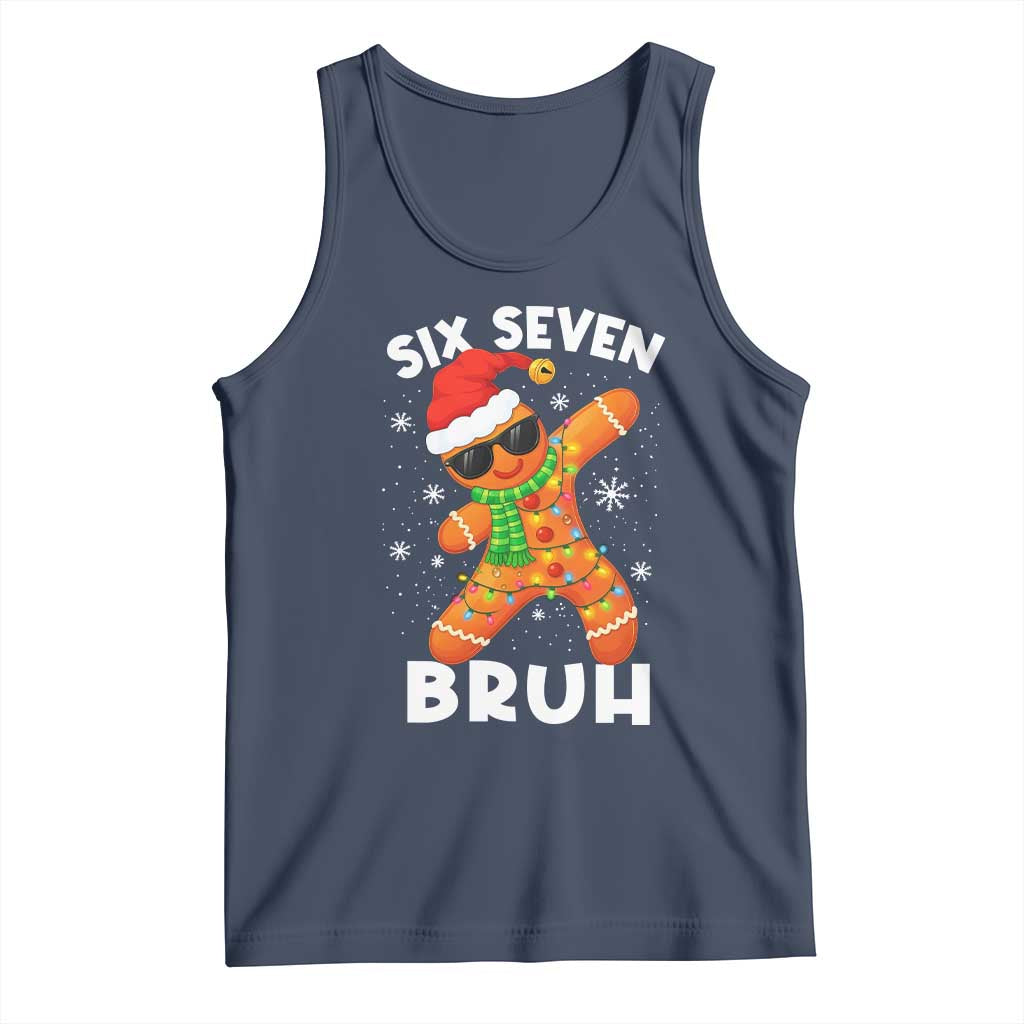 67 Christmas Six Seven Bruh Gingerbread Tank Top Funny Six Seven Meme Boys TS10 Navy Print Your Wear
