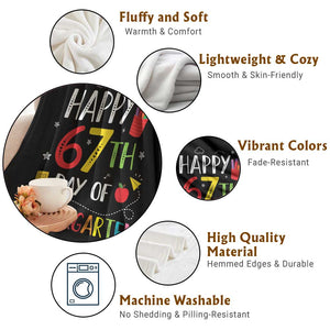 67 Days Of Kindergarten Throw Blanket Happy 67th Day Of School Teachers Student Meme TS10 Print Your Wear