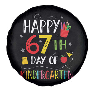67 Days Of Kindergarten Spare Tire Cover Happy 67th Day Of School Teachers Student Meme TS10 Print Your Wear