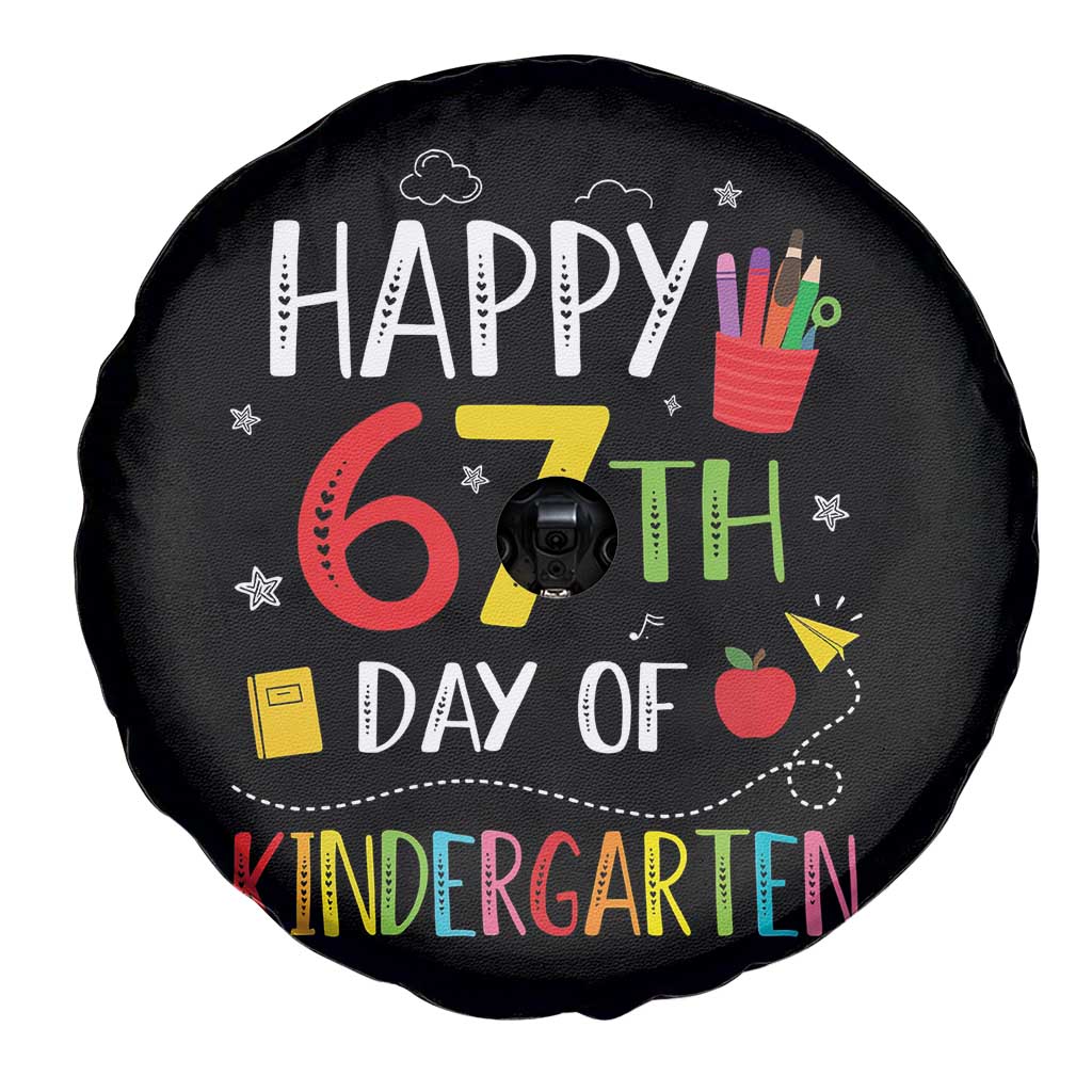 67 Days Of Kindergarten Spare Tire Cover Happy 67th Day Of School Teachers Student Meme TS10 Print Your Wear