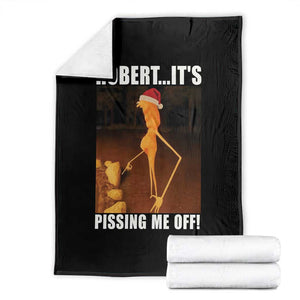 Marcus The Worm Christmas Throw Blanket Robert Its Pissing Me Off Xmas Meme TS10 Black Print Your Wear