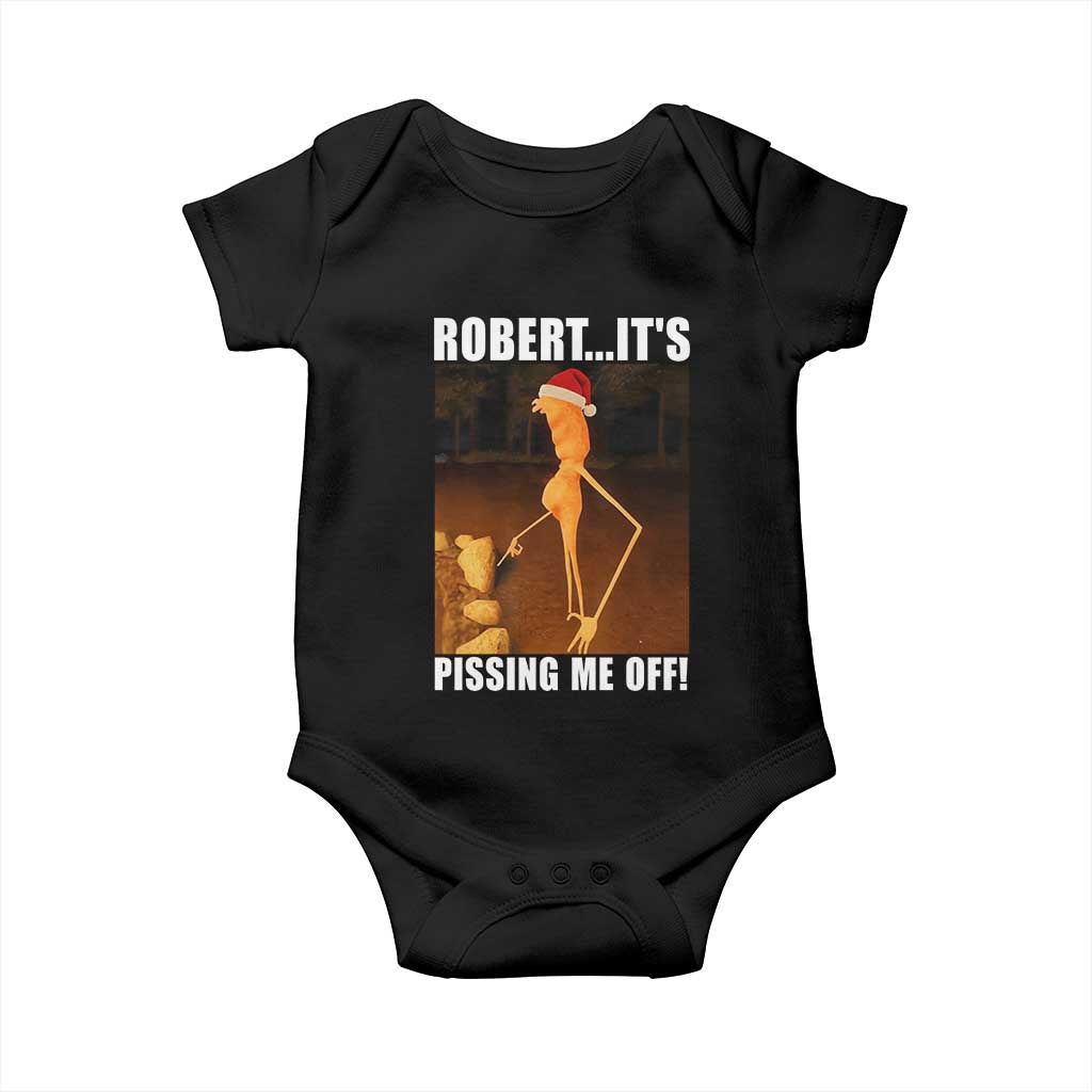 Marcus The Worm Christmas Baby Onesie Robert Its Pissing Me Off Xmas Meme TS10 Black Print Your Wear
