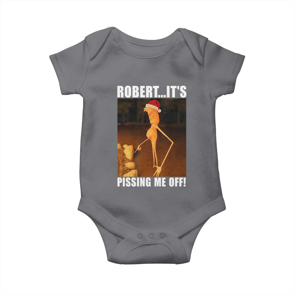 Marcus The Worm Christmas Baby Onesie Robert Its Pissing Me Off Xmas Meme TS10 Charcoal Print Your Wear