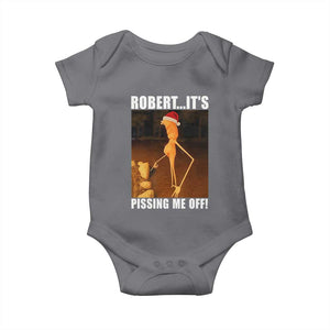 Marcus The Worm Christmas Baby Onesie Robert Its Pissing Me Off Xmas Meme TS10 Charcoal Print Your Wear