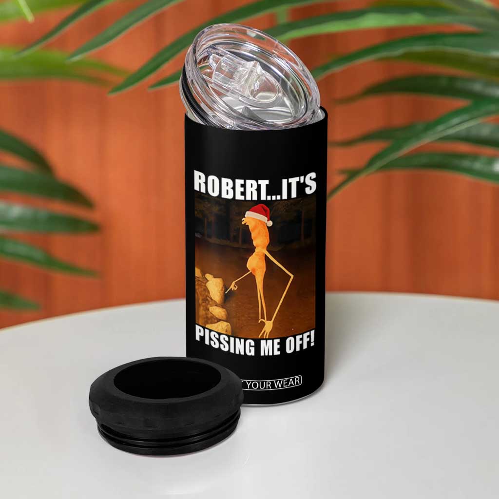 Marcus The Worm Christmas 4 in 1 Can Cooler Tumbler Robert Its Pissing Me Off Xmas Meme TS10 Print Your Wear