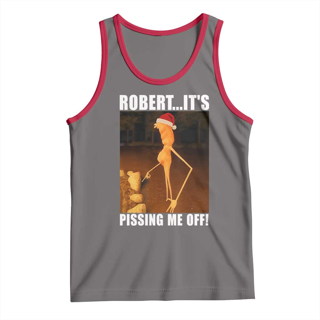 Marcus The Worm Christmas Tank Top Robert Its Pissing Me Off Xmas Meme TS10 Deep Heather Red Print Your Wear