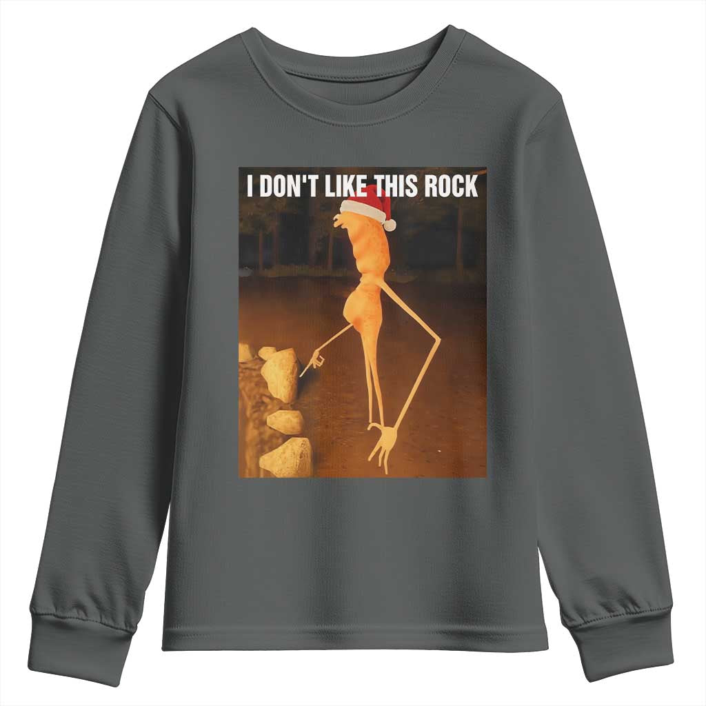 Marcus The Worm I Don't Like This Rock Youth Sweatshirt TS10 Dark Heather Print Your Wear