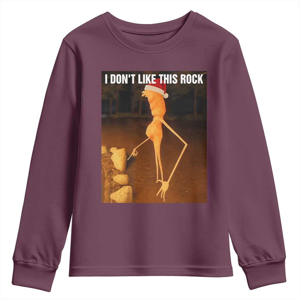 Marcus The Worm I Don't Like This Rock Youth Sweatshirt TS10 Maroon Print Your Wear