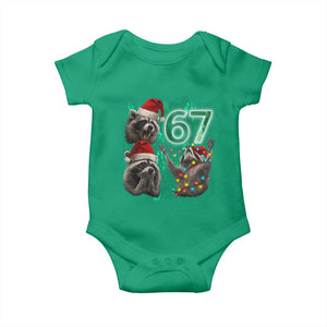 Funny Christmas 67 Meme Racoon Baby Onesie Howling at The Moon TS10 Irish Green Print Your Wear