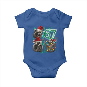 Funny Christmas 67 Meme Racoon Baby Onesie Howling at The Moon TS10 Royal Blue Print Your Wear