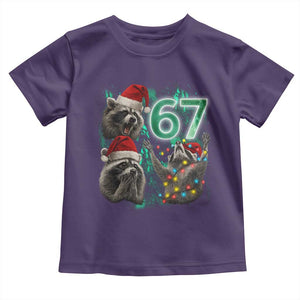 Funny Christmas 67 Meme Racoon Toddler T Shirt Howling at The Moon TS10 Purple Print Your Wear