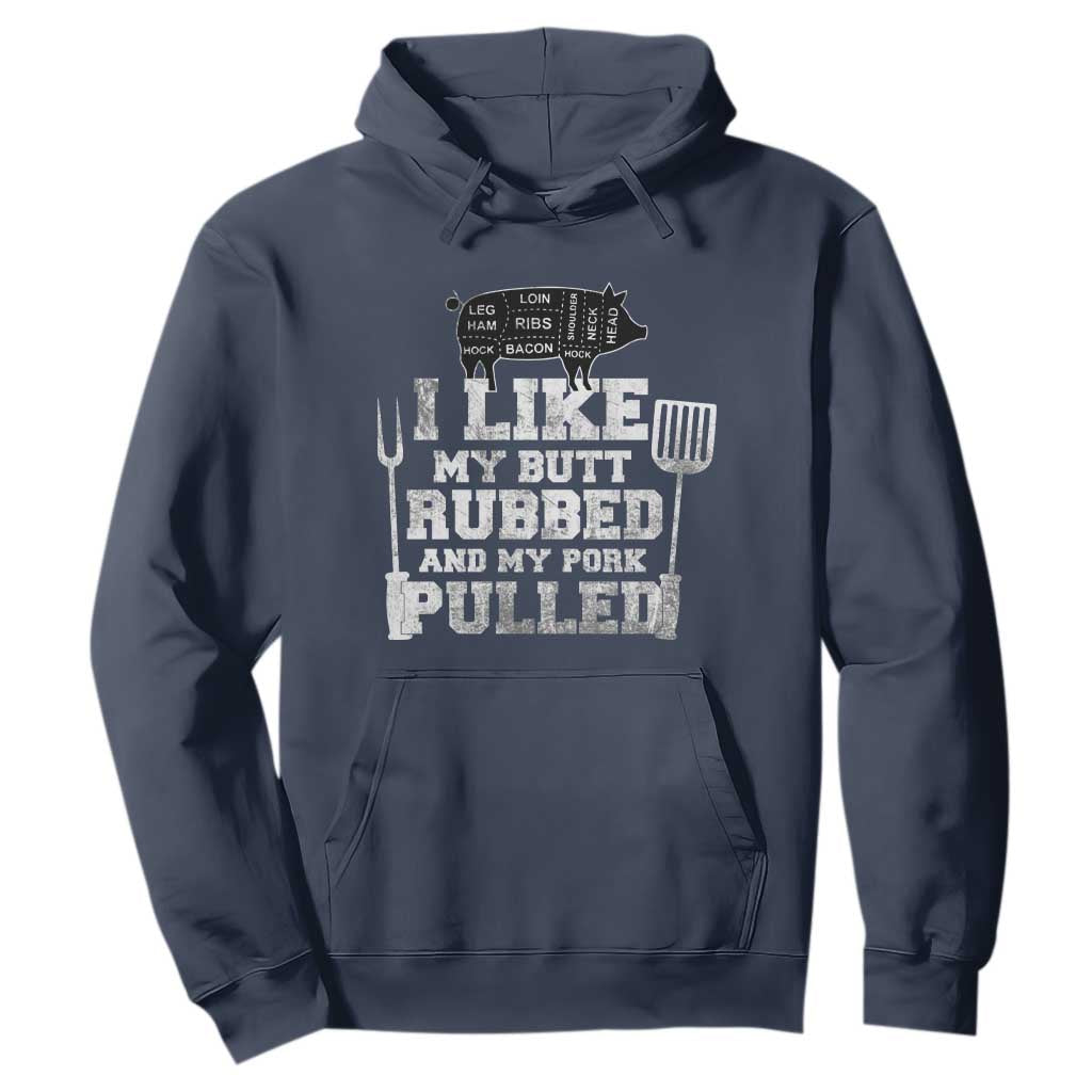 Funny BBQ Hoodie Hilarious Grill Chef Grilling Gift Pork Rub Smoking Meat Smoker TS10 Navy Print Your Wear