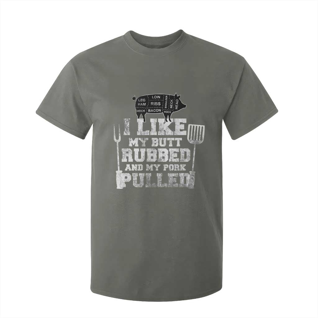 Funny BBQ T Shirt For Kid Hilarious Grill Chef Grilling Gift Pork Rub Smoking Meat Smoker TS10 Military Green Print Your Wear
