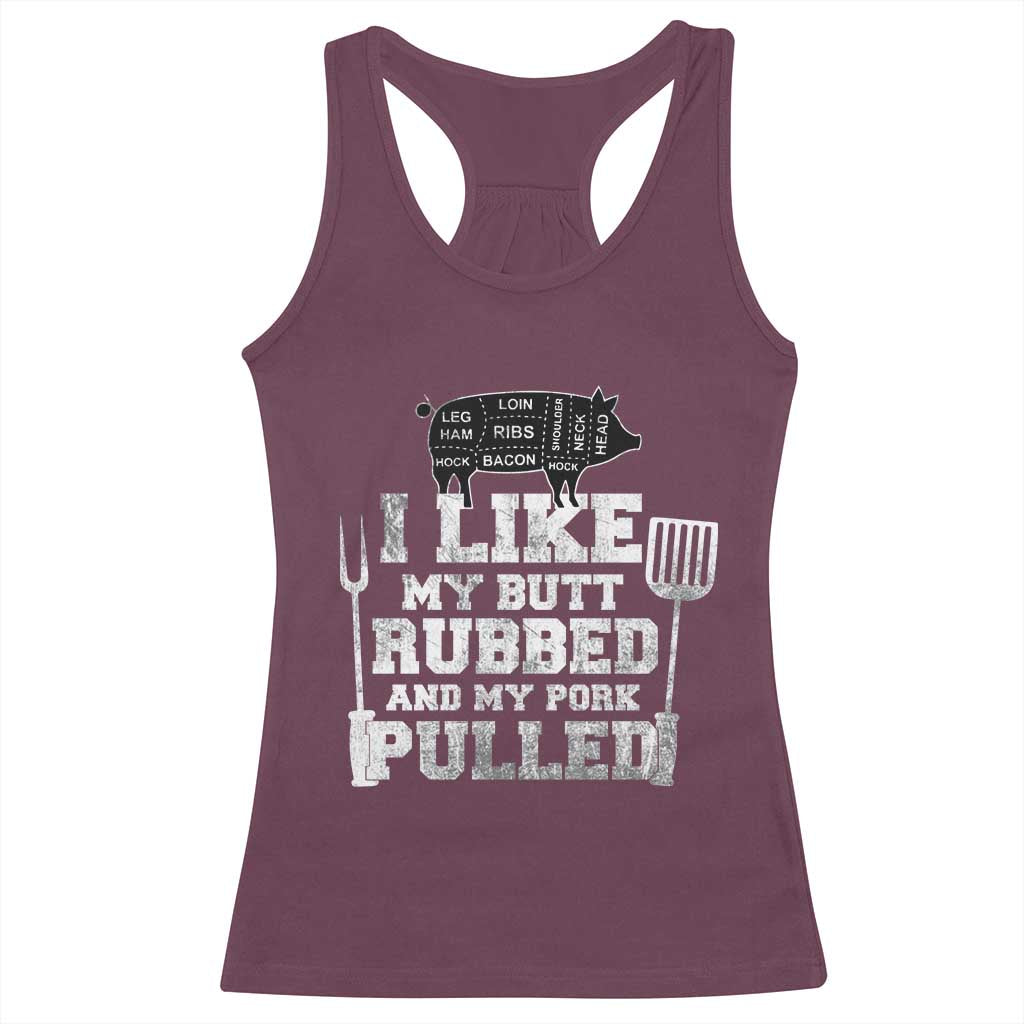 Funny BBQ Racerback Tank Top Hilarious Grill Chef Grilling Gift Pork Rub Smoking Meat Smoker TS10 Maroon Print Your Wear
