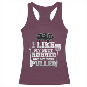 Funny BBQ Racerback Tank Top Hilarious Grill Chef Grilling Gift Pork Rub Smoking Meat Smoker TS10 Maroon Print Your Wear