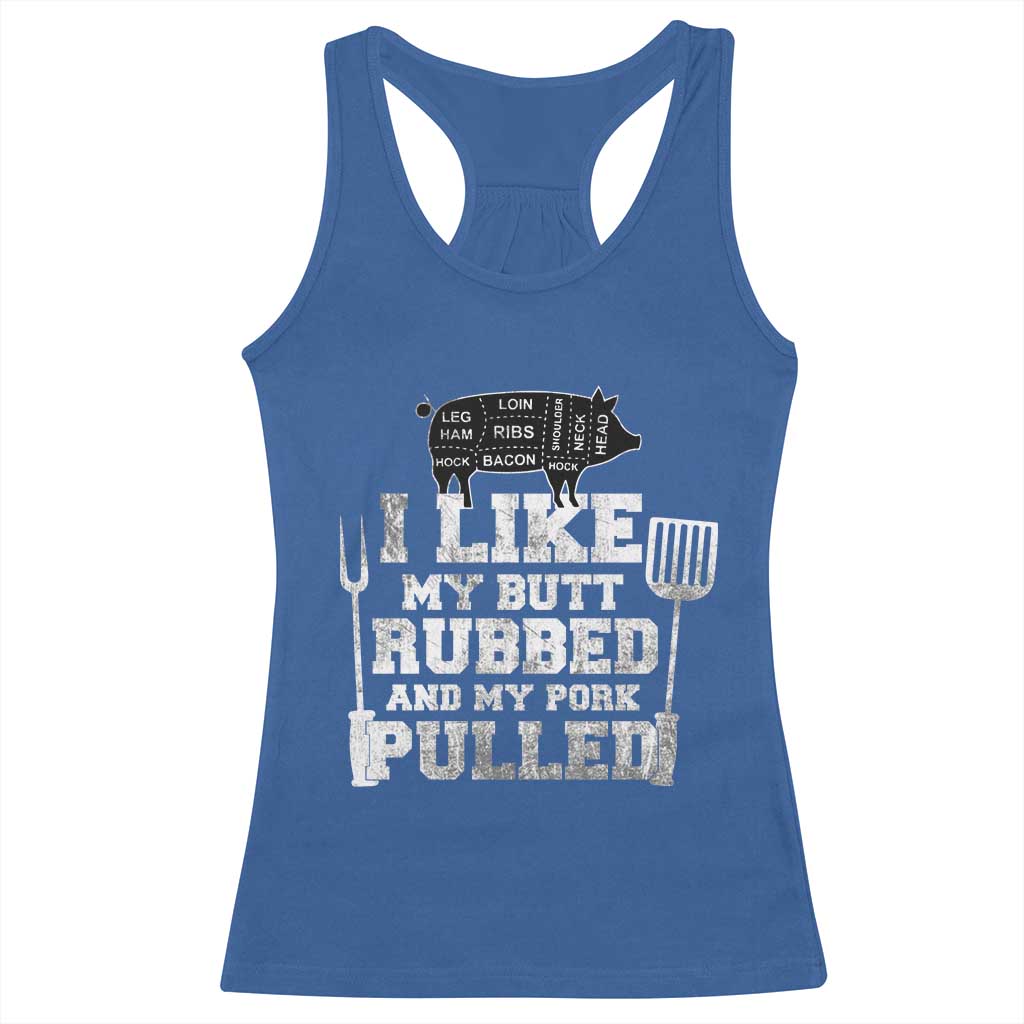 Funny BBQ Racerback Tank Top Hilarious Grill Chef Grilling Gift Pork Rub Smoking Meat Smoker TS10 Royal Blue Print Your Wear