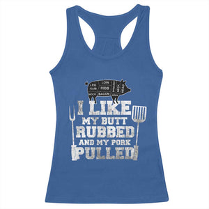 Funny BBQ Racerback Tank Top Hilarious Grill Chef Grilling Gift Pork Rub Smoking Meat Smoker TS10 Royal Blue Print Your Wear