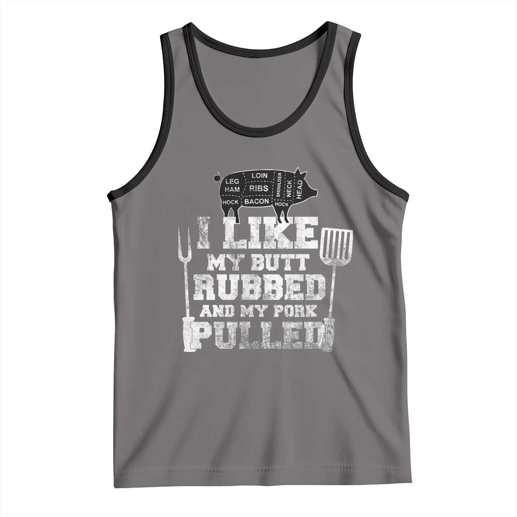 Funny BBQ Tank Top Hilarious Grill Chef Grilling Gift Pork Rub Smoking Meat Smoker TS10 Deep Heather Black Print Your Wear