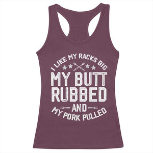 Funny BBQ Racerback Tank Top Pork Rub Smoking Meat Smoker Hilarious Grill Chef Grilling Gift TS10 Maroon Print Your Wear