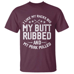 Funny BBQ T Shirt Pork Rub Smoking Meat Smoker Hilarious Grill Chef Grilling Gift TS10 Maroon Print Your Wear