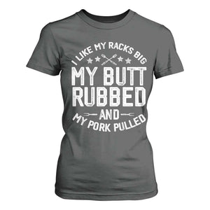 Funny BBQ T Shirt For Women Pork Rub Smoking Meat Smoker Hilarious Grill Chef Grilling Gift TS10 Dark Heather Print Your Wear