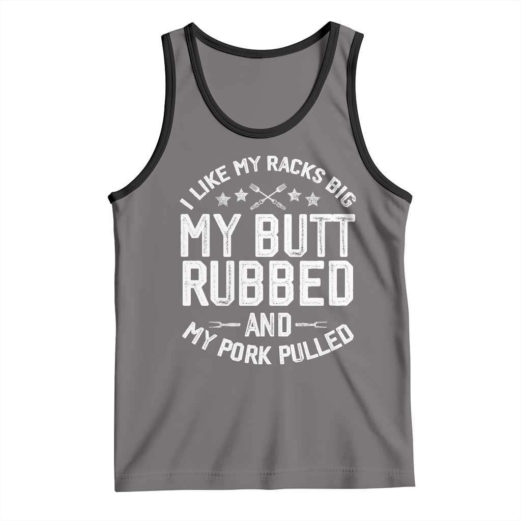 Funny BBQ Tank Top Pork Rub Smoking Meat Smoker Hilarious Grill Chef Grilling Gift TS10 Deep Heather Black Print Your Wear