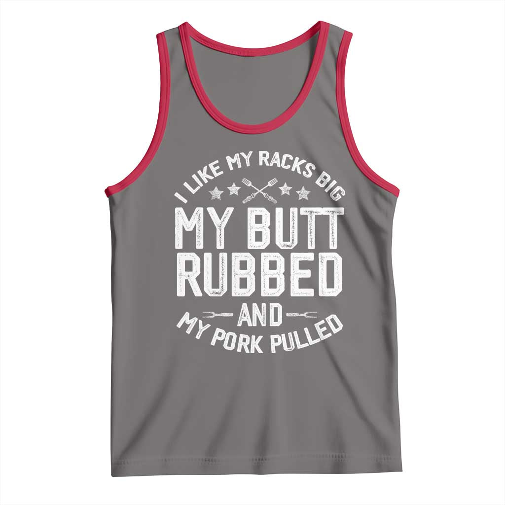 Funny BBQ Tank Top Pork Rub Smoking Meat Smoker Hilarious Grill Chef Grilling Gift TS10 Deep Heather Red Print Your Wear