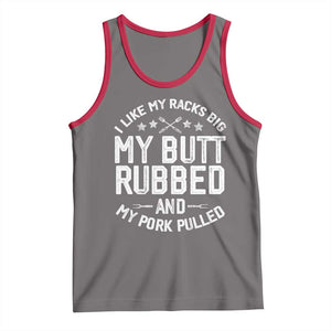 Funny BBQ Tank Top Pork Rub Smoking Meat Smoker Hilarious Grill Chef Grilling Gift TS10 Deep Heather Red Print Your Wear
