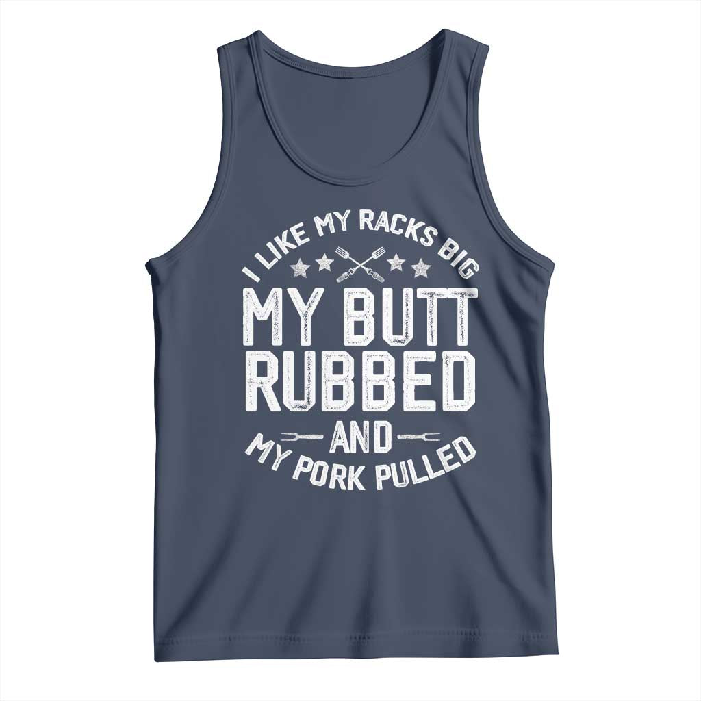 Funny BBQ Tank Top Pork Rub Smoking Meat Smoker Hilarious Grill Chef Grilling Gift TS10 Navy Print Your Wear