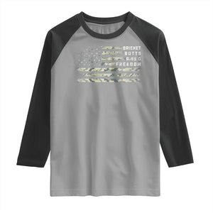 BBQ Raglan Shirt Grilling Gifts For Grill Dad Meat Smoker Grill Camo Flag TS10 Sport Gray Black Print Your Wear