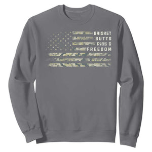BBQ Sweatshirt Grilling Gifts For Grill Dad Meat Smoker Grill Camo Flag TS10 Charcoal Print Your Wear