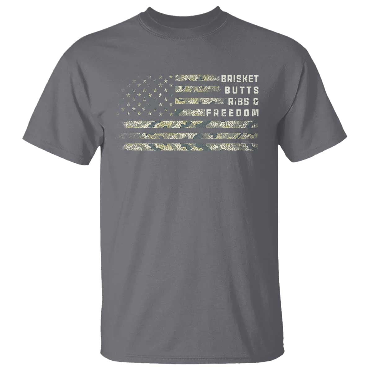 BBQ T Shirt Grilling Gifts For Grill Dad Meat Smoker Grill Camo Flag TS10 Charcoal Print Your Wear