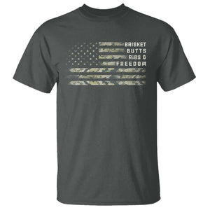 BBQ T Shirt Grilling Gifts For Grill Dad Meat Smoker Grill Camo Flag TS10 Dark Heather Print Your Wear