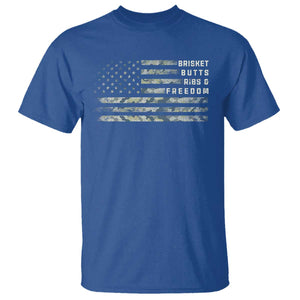 BBQ T Shirt Grilling Gifts For Grill Dad Meat Smoker Grill Camo Flag TS10 Royal Blue Print Your Wear