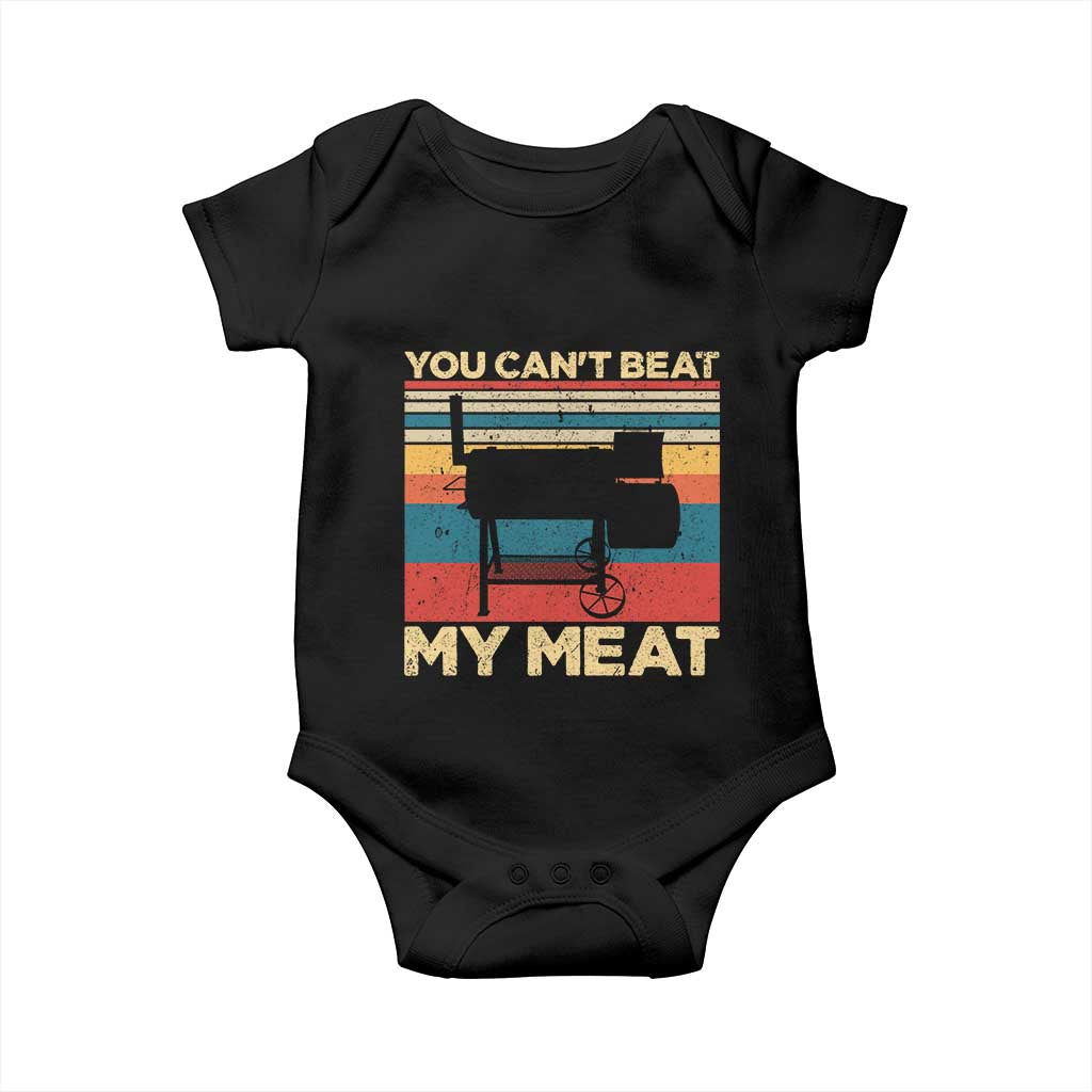Funny BBQ Baby Onesie You Can't Beat My Meat Dad Grill Gift TS10 Black Print Your Wear