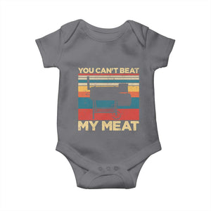 Funny BBQ Baby Onesie You Can't Beat My Meat Dad Grill Gift TS10 Charcoal Print Your Wear
