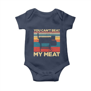 Funny BBQ Baby Onesie You Can't Beat My Meat Dad Grill Gift TS10 Navy Print Your Wear