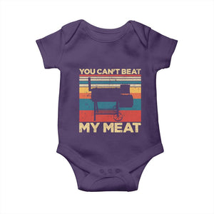 Funny BBQ Baby Onesie You Can't Beat My Meat Dad Grill Gift TS10 Purple Print Your Wear