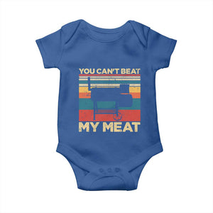 Funny BBQ Baby Onesie You Can't Beat My Meat Dad Grill Gift TS10 Royal Blue Print Your Wear