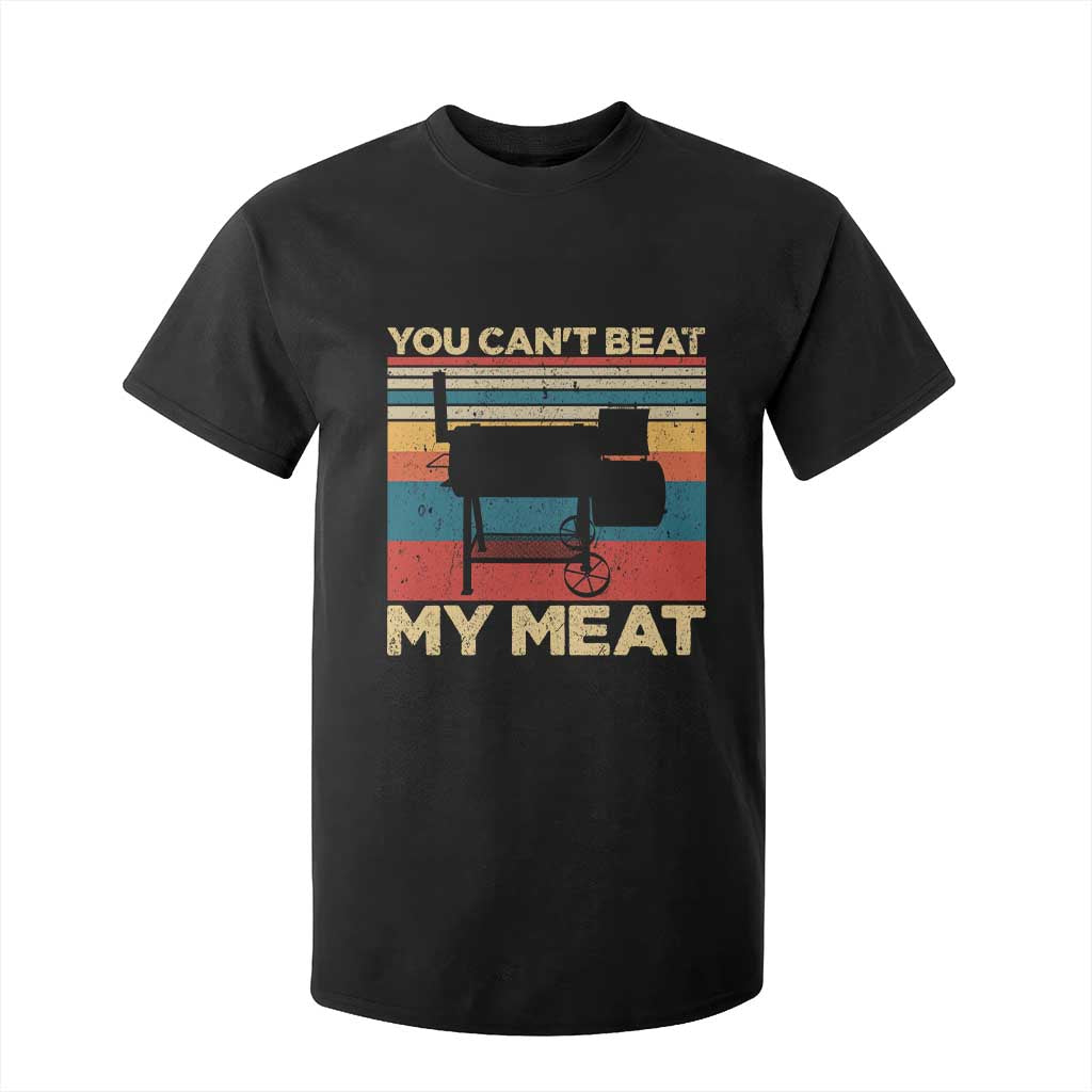 Funny BBQ T Shirt For Kid You Can't Beat My Meat Dad Grill Gift TS10 Black Print Your Wear