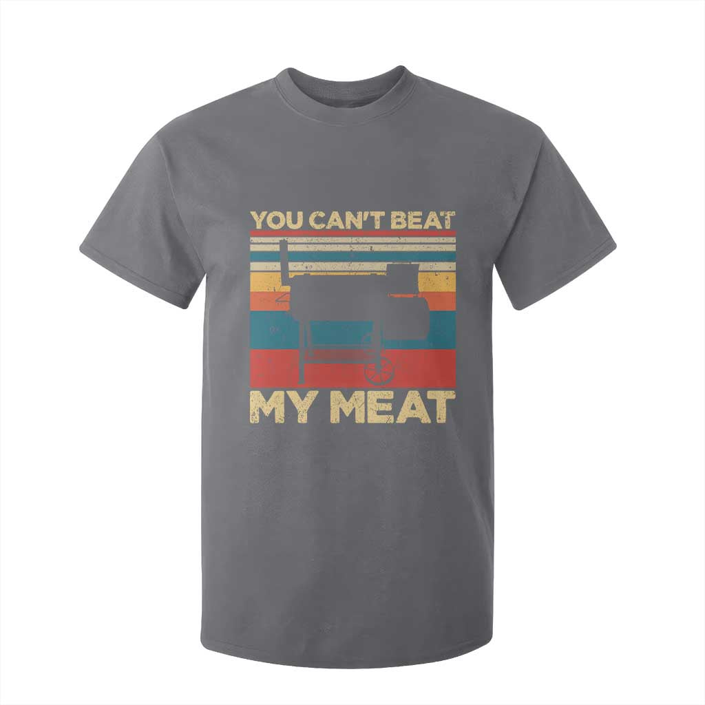 Funny BBQ T Shirt For Kid You Can't Beat My Meat Dad Grill Gift TS10 Charcoal Print Your Wear