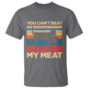 Funny BBQ T Shirt You Can't Beat My Meat Dad Grill Gift TS10 Charcoal Print Your Wear