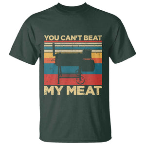 Funny BBQ T Shirt You Can't Beat My Meat Dad Grill Gift TS10 Dark Forest Green Print Your Wear