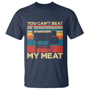 Funny BBQ T Shirt You Can't Beat My Meat Dad Grill Gift TS10 Navy Print Your Wear