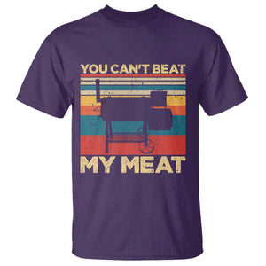 Funny BBQ T Shirt You Can't Beat My Meat Dad Grill Gift TS10 Purple Print Your Wear