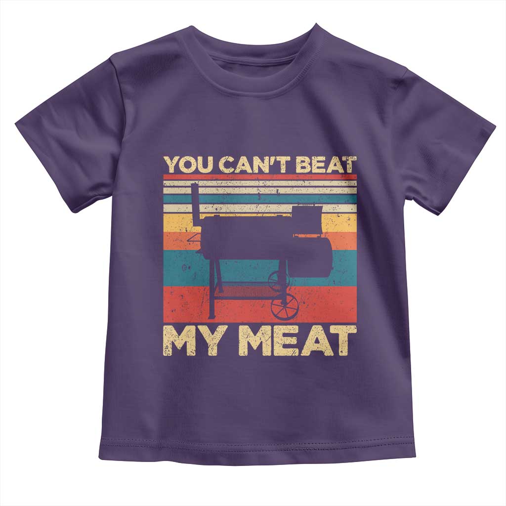 Funny BBQ Toddler T Shirt You Can't Beat My Meat Dad Grill Gift TS10 Purple Print Your Wear