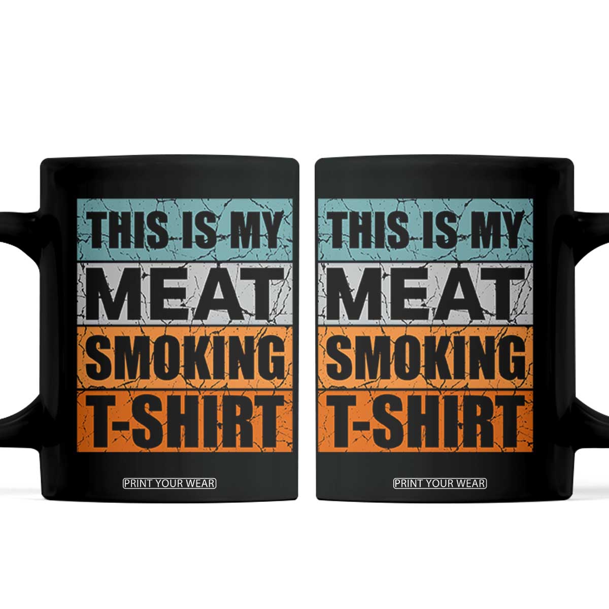 Retro BBQ Smoker This is My Meat Smoking Coffee Mug TS10 Black Print Your Wear